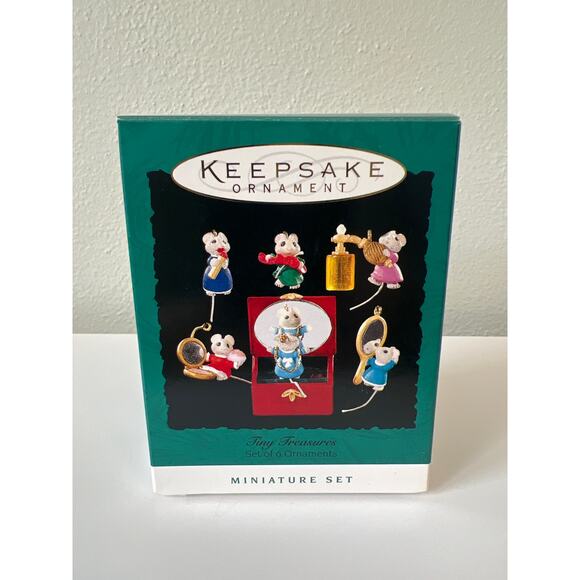 Hallmark Other - Hallmark Keepsake Tiny Treasures Miniature Mice Mouse Set of 6 1995